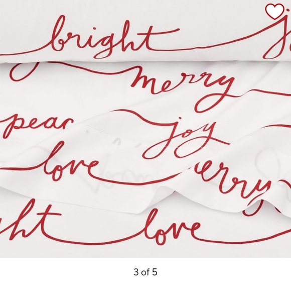 NWT POTTERY BARN HOLIDAY SCRIPT STANDARD PILLOWCASES - Picture 5 of 5